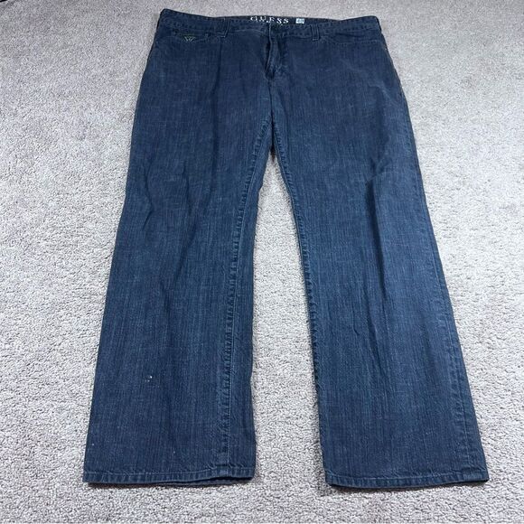 Guess Men’s Lincoln Slim Straight Denim Blue Leg Jeans Dark Wash Size 40x30